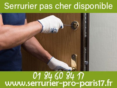 Serrurier Paris 17 pas cher disponible